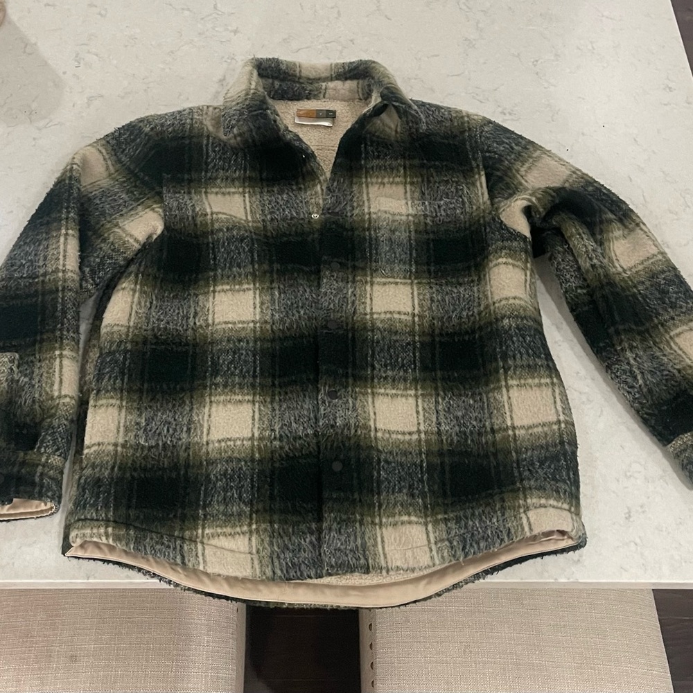 Kith Sheridan fleece/flannel Sherpa shirt jacket size XL  EUC